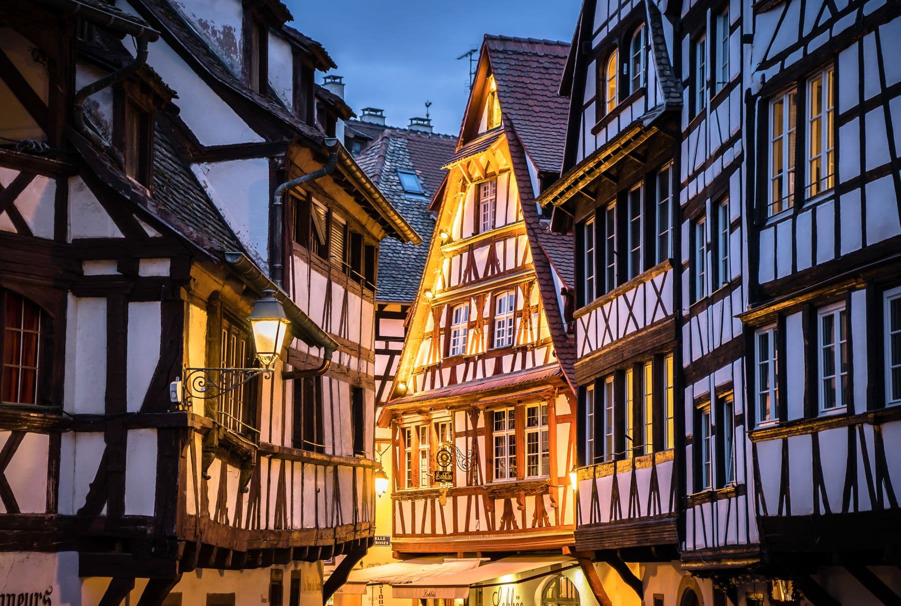 Historic Strasbourg in the evening